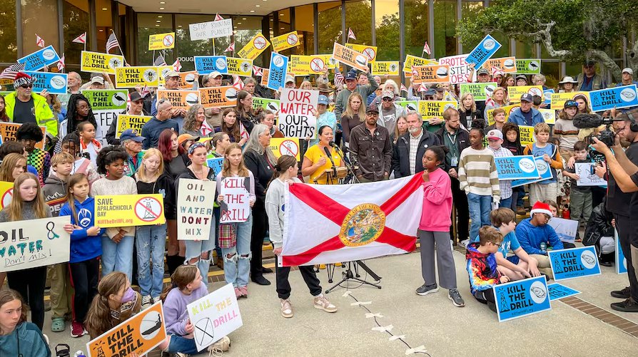 CT- Protesters gather outside Florida agency to fight oil drilling near Apalachicola River.png